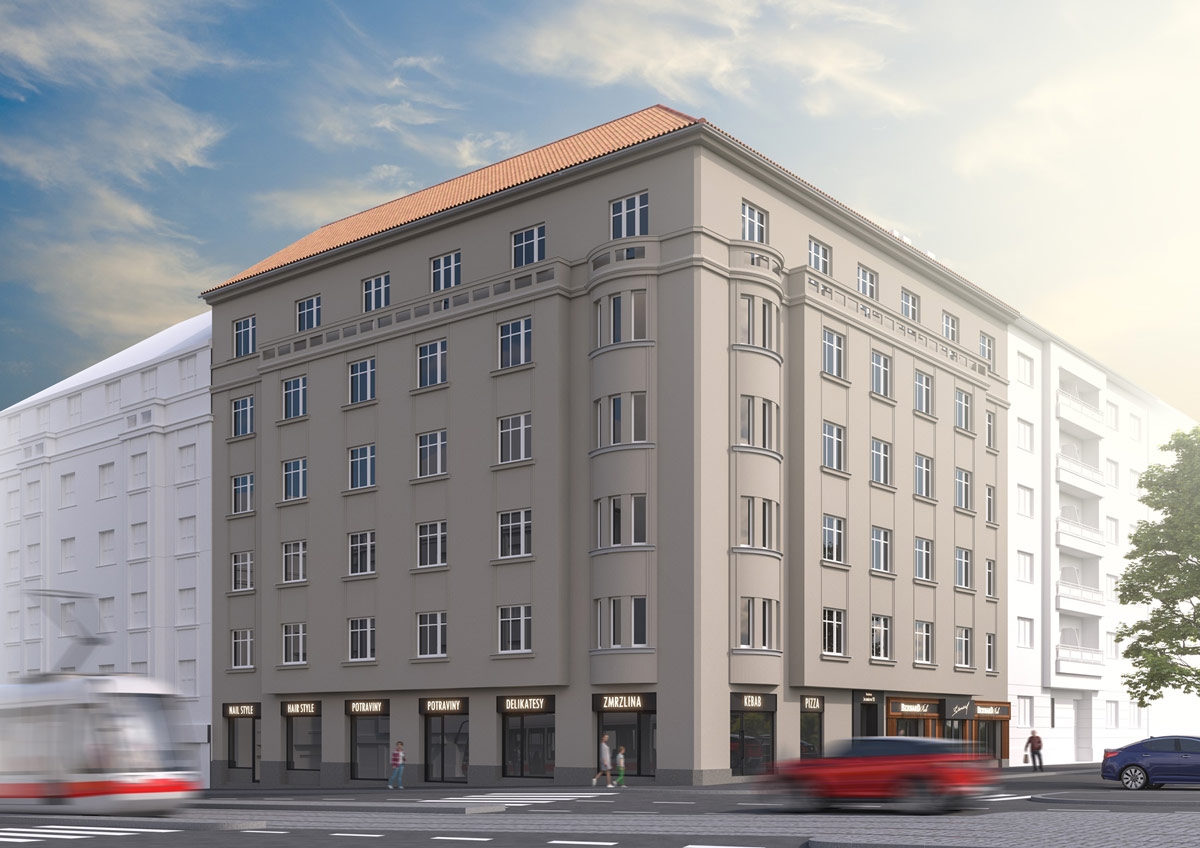 PSN na Žižkově zrekonstruuje bytový dům se sedmi komerčními prostory
